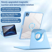 For iPad Air 13 2024 Magnetic Split Leather Smart Tablet Case with Pen Slot(Sky Blue)