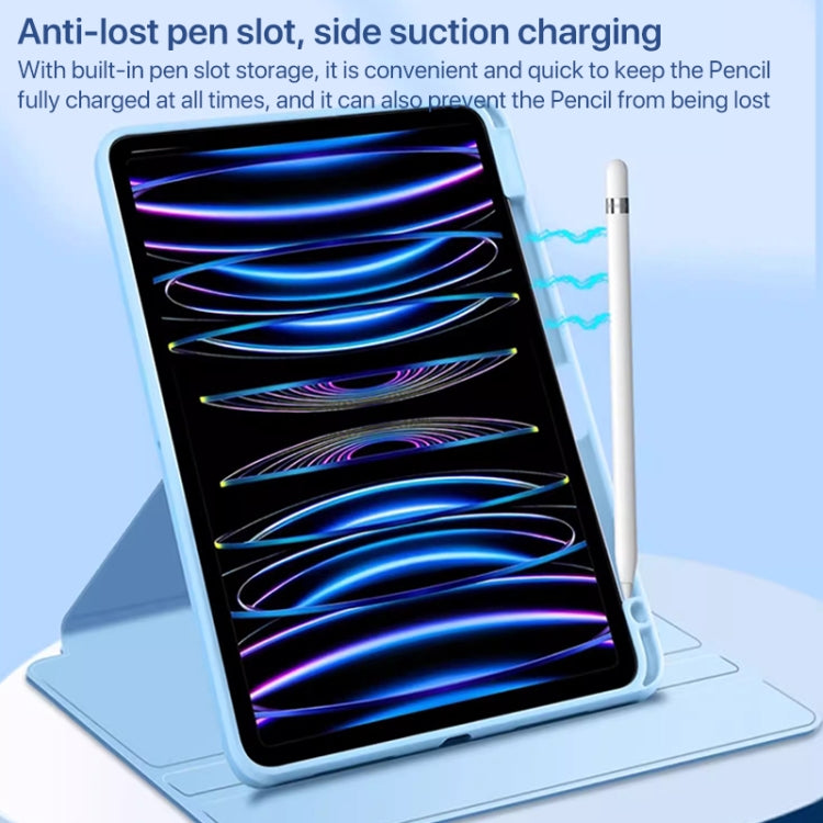 For iPad Pro 11 2024 Magnetic Split Leather Smart Tablet Case with Pen Slot(Grey)