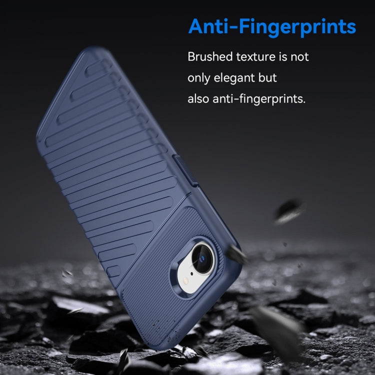 For iPhone SE 2024 Thunderbolt Shockproof Soft TPU Phone Case(Blue)