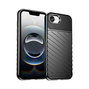 For iPhone SE 2024 Thunderbolt Shockproof Soft TPU Phone Case(Black)