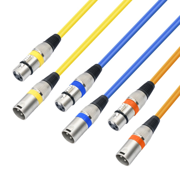 10pcs / Set XLR 3pin Male to Female Audio Cable, Length: 1m