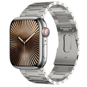 For Apple Watch Series 10 46mm PG63 Three-Bead Protrusion Titanium Metal Watch Band(Silver)