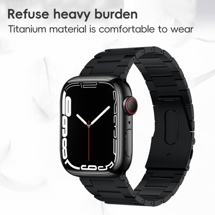 For Apple Watch 38mm PG63 Three-Bead Protrusion Titanium Metal Watch Band(Silver)