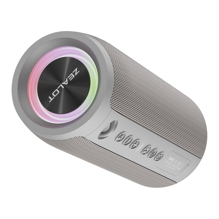 Zealot S51 Pro Shocking Bass Bluetooth Speaker with Colorful Light(Grey)