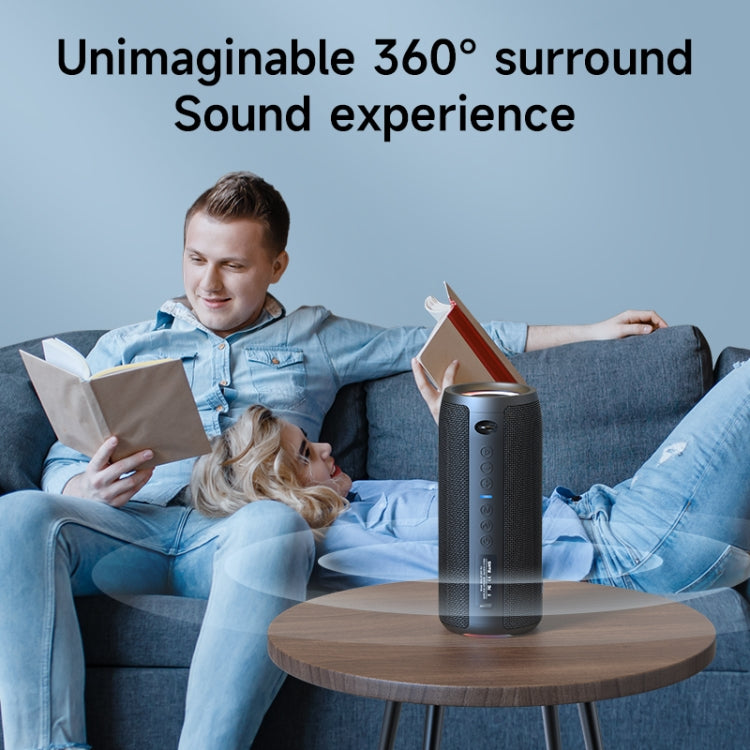 Zealot S51 Pro Shocking Bass Bluetooth Speaker with Colorful Light(Grey)