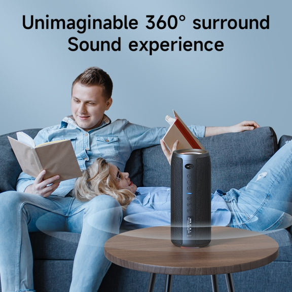 Zealot S51 Pro Shocking Bass Bluetooth Speaker with Colorful Light(Grey)
