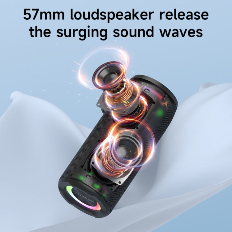 Zealot S51 Pro Shocking Bass Bluetooth Speaker with Colorful Light(Grey)
