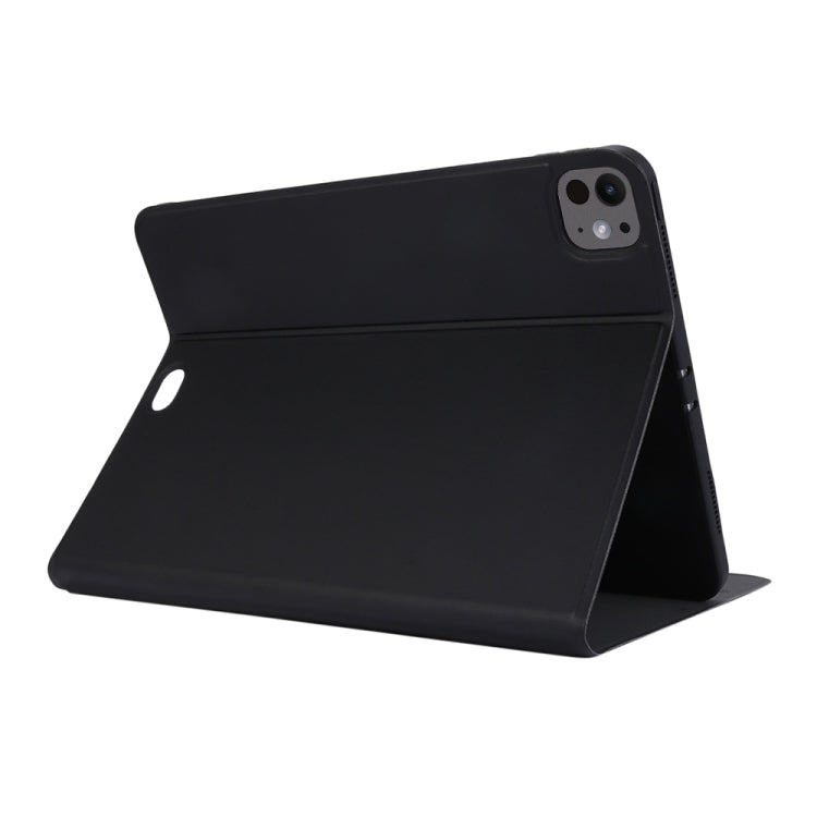 For iPad Pro 13 2024 Stretch Voltage Plain Leather Smart Tablet Case(Black)