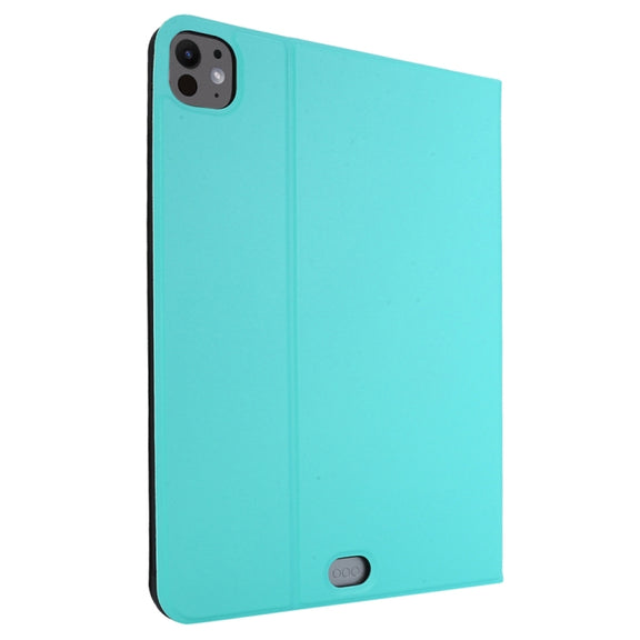 For iPad Pro 13 2024 Stretch Voltage Plain Leather Smart Tablet Case(Green)