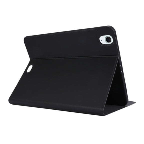 For iPad Air 13 2024 Stretch Voltage Plain Leather Smart Tablet Case(Black)