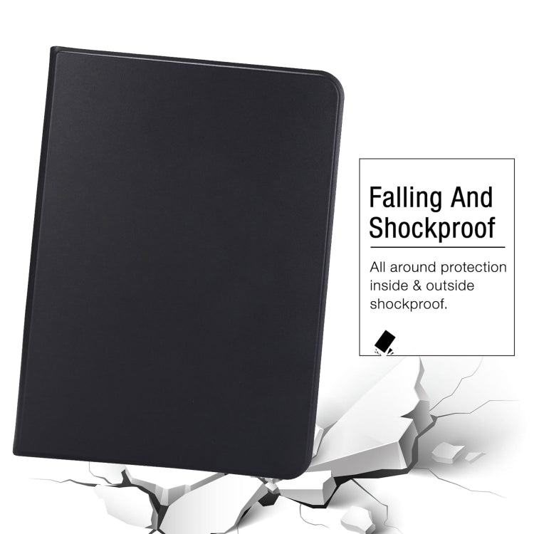 For iPad Air 13 2024 Stretch Voltage Plain Leather Smart Tablet Case(Black)