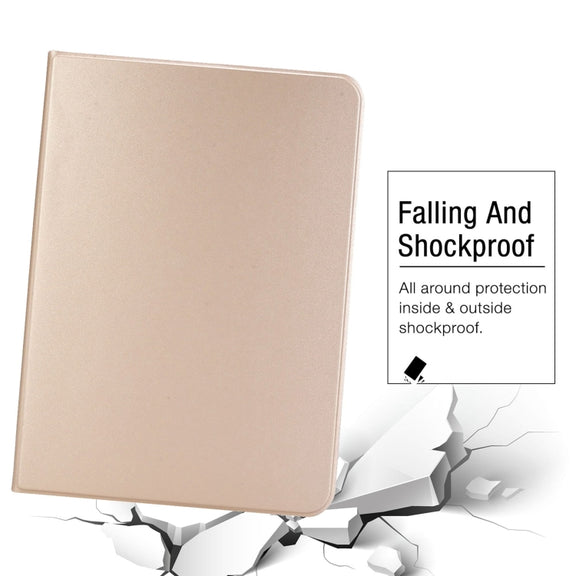 For iPad Air 13 2024 Stretch Voltage Plain Leather Smart Tablet Case(Gold)