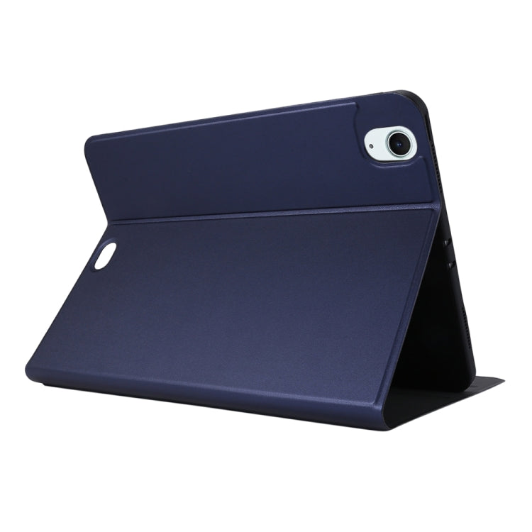 For iPad Air 13 2024 Stretch Voltage Plain Leather Smart Tablet Case(Dark Blue)