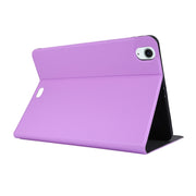 For iPad Air 13 2024 Stretch Voltage Plain Leather Smart Tablet Case(Purple)