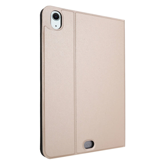 For iPad Air 11 2024 Stretch Voltage Plain Leather Smart Tablet Case(Gold)