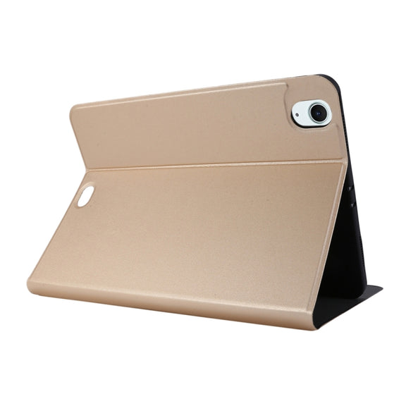 For iPad Air 11 2024 Stretch Voltage Plain Leather Smart Tablet Case(Gold)