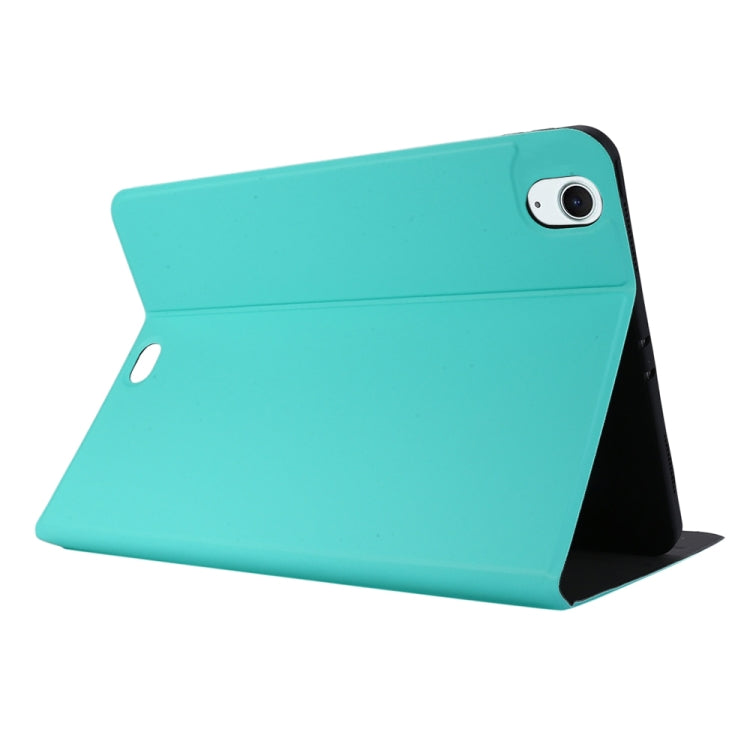For iPad Air 11 2024 Stretch Voltage Plain Leather Smart Tablet Case(Green)