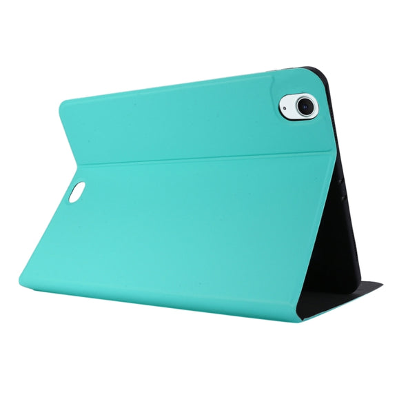 For iPad Air 11 2024 Stretch Voltage Plain Leather Smart Tablet Case(Green)