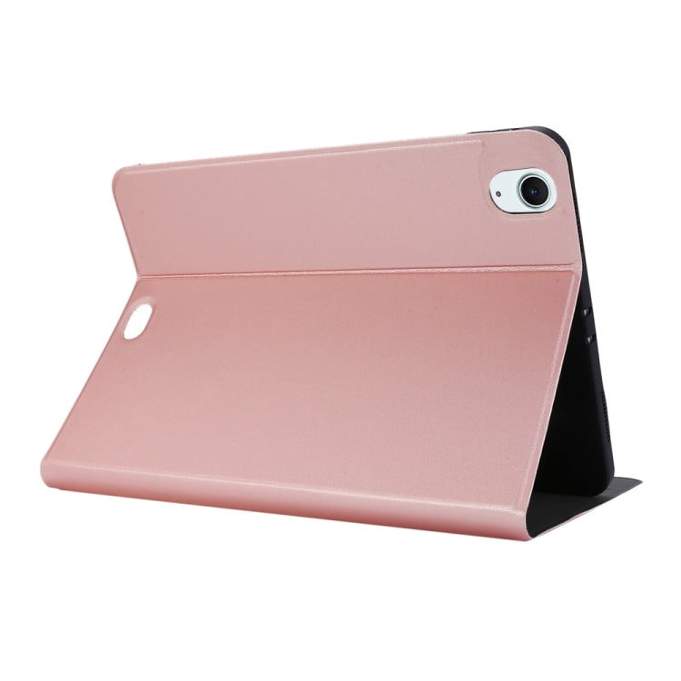 For iPad Air 11 2025 / 2024 Stretch Voltage Plain Leather Smart Tablet Case(Rose Gold)