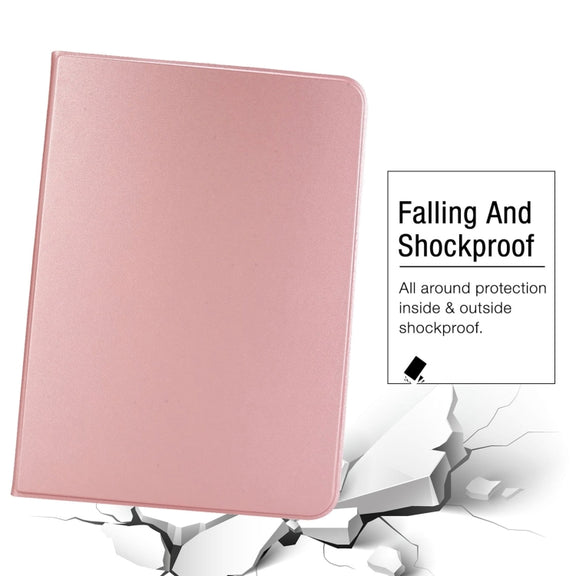 For iPad Air 11 2025 / 2024 Stretch Voltage Plain Leather Smart Tablet Case(Rose Gold)