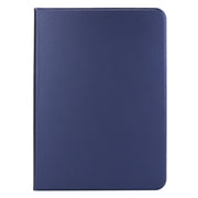 For iPad Air 11 2024 Stretch Voltage Plain Leather Smart Tablet Case(Dark Blue)