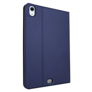 For iPad Air 11 2024 Stretch Voltage Plain Leather Smart Tablet Case(Dark Blue)