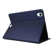 For iPad Air 11 2024 Stretch Voltage Plain Leather Smart Tablet Case(Dark Blue)