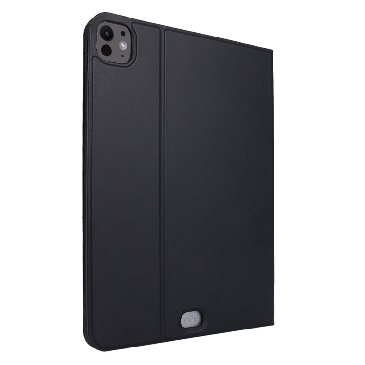 For iPad Pro 11 2024 Stretch Voltage Plain Leather Smart Tablet Case(Black)
