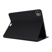 For iPad Pro 11 2024 Stretch Voltage Plain Leather Smart Tablet Case(Black)