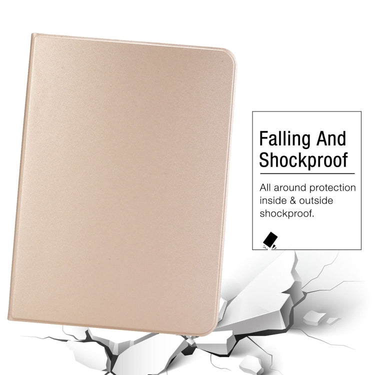 For iPad Pro 11 2024 Stretch Voltage Plain Leather Smart Tablet Case(Gold)