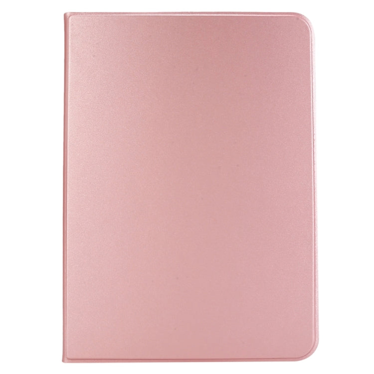 For iPad Pro 11 2024 Stretch Voltage Plain Leather Smart Tablet Case(Rose Gold)
