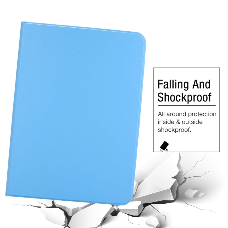 For iPad Pro 11 2024 Stretch Voltage Plain Leather Smart Tablet Case(Light Blue)