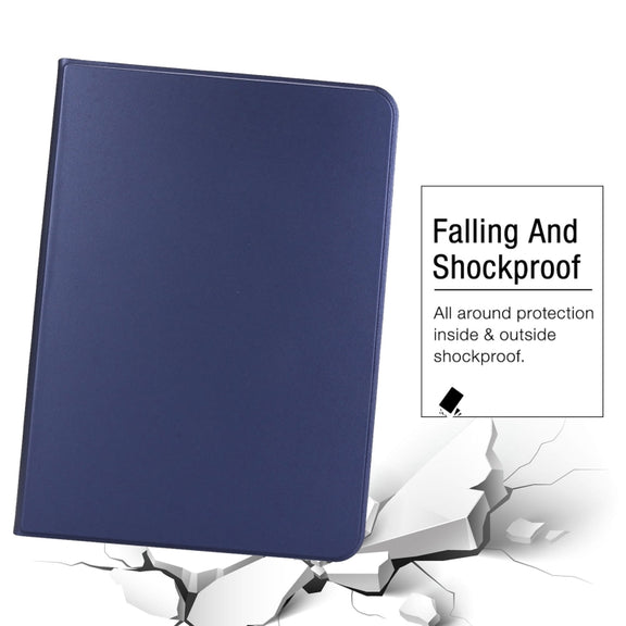 For iPad Pro 11 2024 Stretch Voltage Plain Leather Smart Tablet Case(Dark Blue)