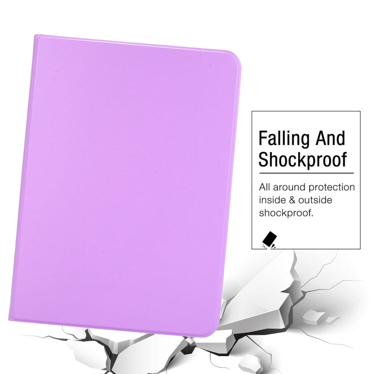 For iPad Pro 11 2024 Stretch Voltage Plain Leather Smart Tablet Case(Purple)
