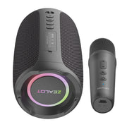 Zealot S61M RGB Rhythmic Light Karaoke Wireless Speaker, Style:Single Mic(Black)