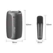 Zealot S61M RGB Rhythmic Light Karaoke Wireless Speaker, Style:Single Mic(Black)