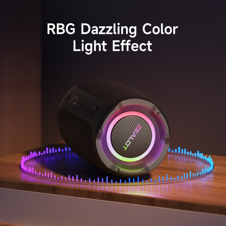 Zealot S61M RGB Rhythmic Light Karaoke Wireless Speaker, Style:Single Mic(Black)