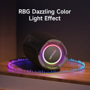 Zealot S61M RGB Rhythmic Light Karaoke Wireless Speaker, Style:Single Mic(Black)