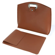 Water-resistant PU Laptop Handbag Inner Bag for 12-14 inch Laptop(Brown)