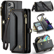 For iPhone 13 CaseMe C36 Card Slots Zipper Wallet RFID Anti-theft Leather Phone Case(Black) - free shipping - PMC Jewellery - Order now!