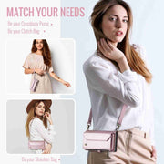 For iPhone 13 Pro Max CaseMe C36 Card Slots Zipper Wallet RFID Anti-theft Leather Phone Case(Pink)