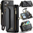 For iPhone 15 Pro Max CaseMe C36 Card Slots Zipper Wallet RFID Anti-theft Leather Phone Case(Black) - free shipping - PMC TechLife - Order now!