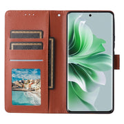 For OPPO Reno11 5G Global 3-Card Slots Multifunctional Leather Phone Case(Brown)