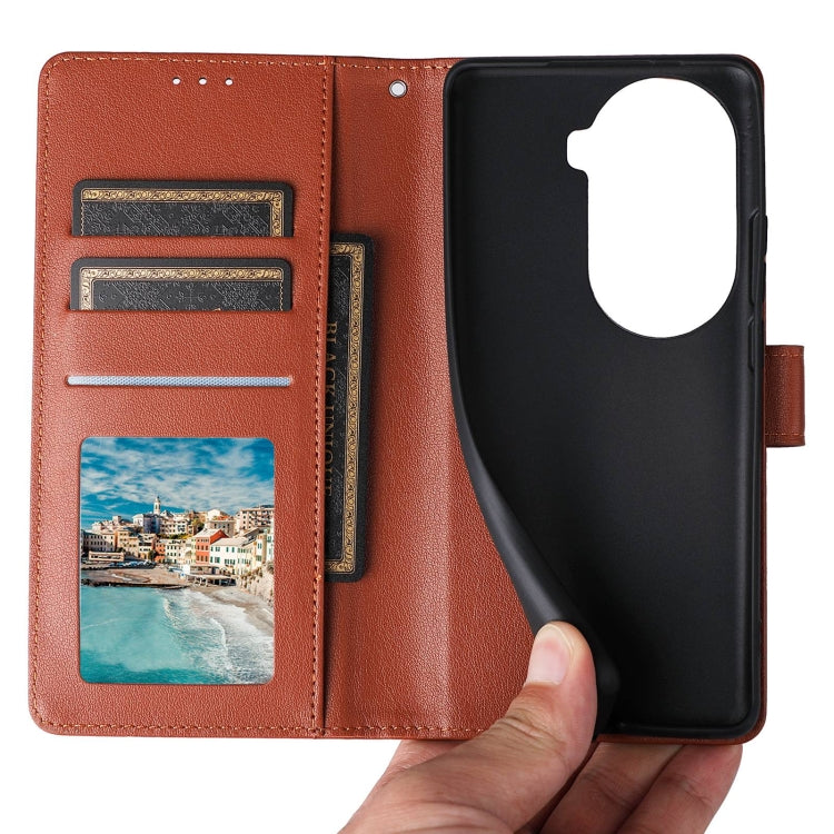 For OPPO Reno11 5G Global 3-Card Slots Multifunctional Leather Phone Case(Brown)