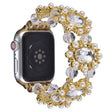For Apple Watch 42mm Beaded Pearl Gemstone Bracelet Watch Band(Gold) - free shipping - PMC TechLife - Order now!