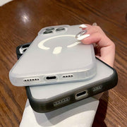 For iPhone 16 Dual-Side Frosted MagSafe Clear Phone Case(Blue)