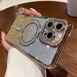 For iPhone 16 Pro Diamond Gradient Glitter Plated MagSafe Phone Case(Gold) - iPhone 16 Pro Cases by PMC Jewellery | Online Shopping South Africa | PMC Jewellery | Buy Now Pay Later Mobicred