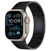 For Apple Watch Ultra 2 49mm PG65 Single Bead Bamboo Joint Spring Bars Titanium Metal Watch Band(Black)