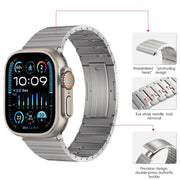For Apple Watch Ultra 2 49mm PG65 Single Bead Bamboo Joint Spring Bars Titanium Metal Watch Band(Silver)