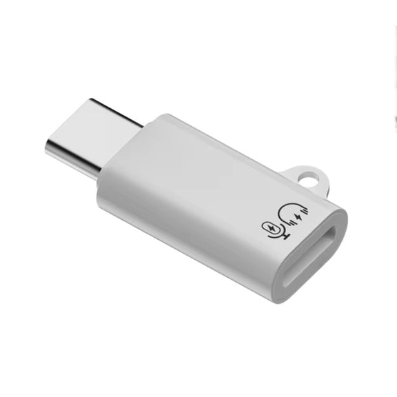 8 Pin Female to Type-C Male Adapter Audio Sound Card Connector With Hanging Ear